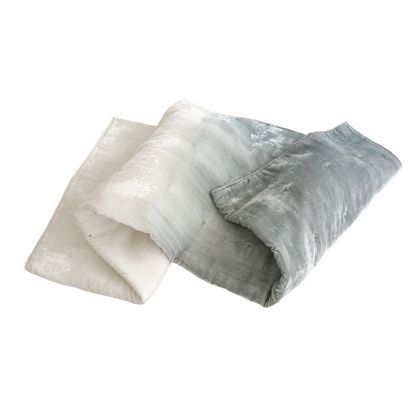 Kevin O'Brien Studio Dip Dyed Quilted Velvet Throw - Sage/White Shown in 50x70