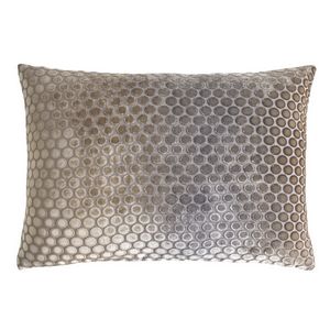 Kevin O'Brien Studio Dots Velvet Coyote Decorative Pillow (14x20)