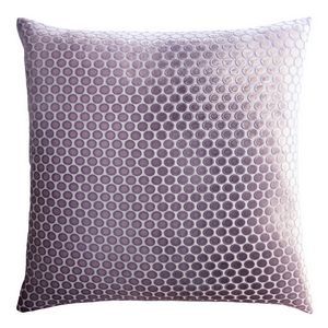 Kevin O'Brien Studio Dots Velvet  Thistle Decorative Pillow (22x22)
