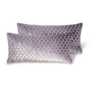 Kevin O'Brien Studio Dots Velvet  Thistle Decorative Pillow (7x15)