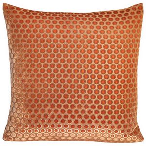Kevin O'Brien Studio Dots Velvet Mango Decorative Pillow