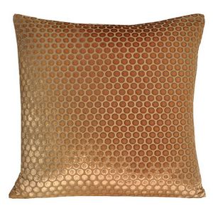 Kevin O'Brien Studio Dots Velvet Gold Beige Decorative Pillow