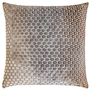 Kevin O'Brien Studio Dots Velvet Coyote Decorative Pillow