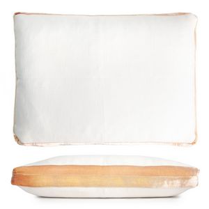 Kevin O'Brien Studio Double Tuxedo Linen/Cotton Decorative Pillow - Gold Beige (14x20)