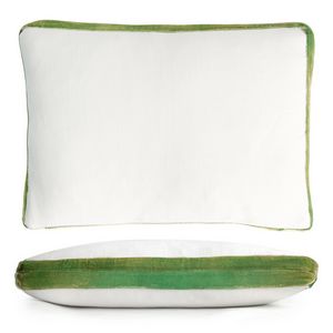 Kevin O'Brien Studio Double Tuxedo Linen/Cotton Decorative Pillow - Grass (14x20)