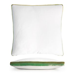 Kevin O'Brien Studio Double Tuxedo Linen/Cotton Decorative Pillow - Grass (22x22)