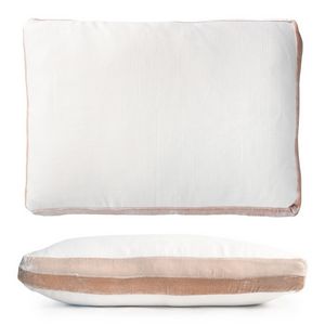 Kevin O'Brien Studio Double Tuxedo Linen/Cotton Decorative Pillow - Latte (14x20)