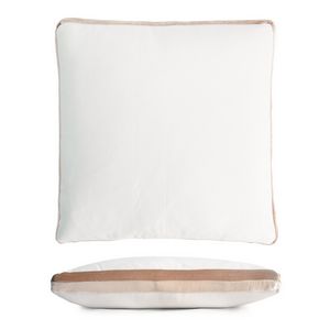 Kevin O'Brien Studio Double Tuxedo Linen/Cotton Decorative Pillow - Latte (22x22)
