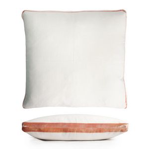 Kevin O'Brien Studio Double Tuxedo Linen/Cotton Decorative Pillow - Mango (22x22)