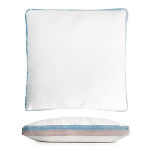 Kevin O'Brien Studio Double Tuxedo Linen/Cotton Decorative Pillow - Robin's Egg (22x22)
