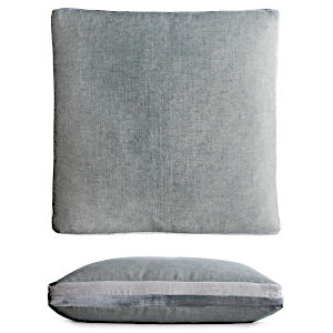 Kevin O'Brien Studio Double Tuxedo Linen/Cotton Decorative Pillow - Sage (22x22)