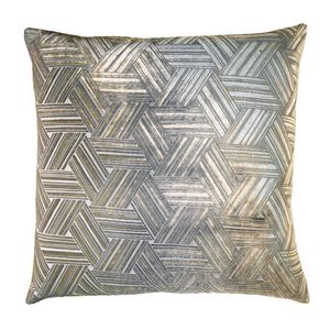 Kevin OBrien Studio Entwined Decorative Pillow - Nickel (22x22)
