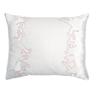 Kevin OBrien Studio Ferns Appliqued Velvet Linen Decorative Pillows - Apricot (16x20)