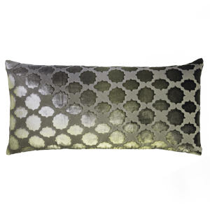 Kevin O'Brien Studio Mod Fretwork Velvet Decorative Pillow - Oregano (12x24)