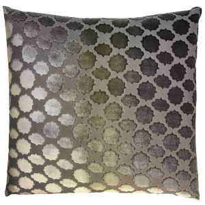 Kevin O'Brien Studio Mod Fretwork Velvet Decorative Pillow - Oregano (22x22)