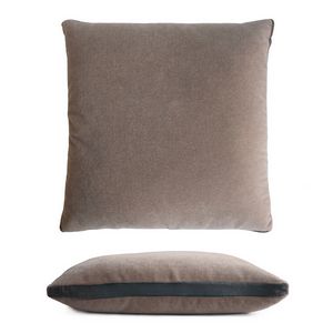 Kevin O'Brien Studio Mohair Decorative Pillows - Latte w/Tuxedo Stripe