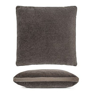 Kevin O'Brien Studio Mohair Decorative Pillows - Gray/Coyote w/Tuxedo Stripe