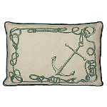 Kevin O'Brien Studio Nauticals Printed Dec Pillow is 100% Linen.