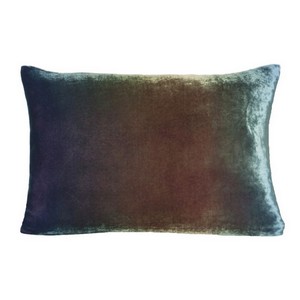Kevin O'Brien Studio Ombre Velvet Decorative Pillows - Peacock Color (14x20)