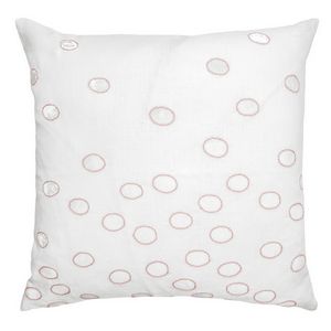 Kevin OBrien Studio Ovals Appliqued Velvet Linen Decorative Pillows - Apricot (22x22)
