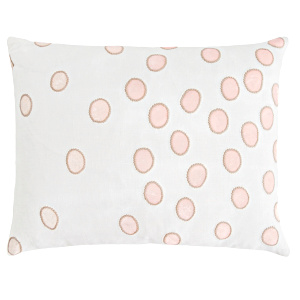 Kevin OBrien Studio Ovals Appliqued Velvet Linen Decorative Pillows - Blossom (16x20)