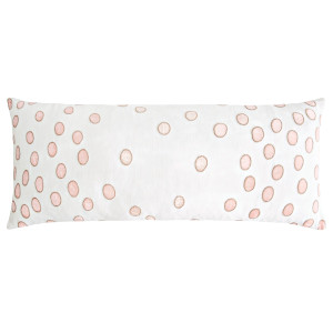 Kevin OBrien Studio Ovals Appliqued Velvet Linen Decorative Pillows - Blossom (16x36)