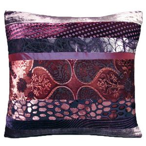 Kevin OBrien Studio Patchwork Decorative Pillows - Raspberry (H40)