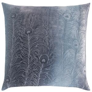 Kevin OBrien Studio Peacock Feather Velvet Decorative Pillows - Dusk