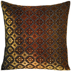 Kevin O'Brien Studio Small Moroccan Decorative Pillows - Copper Ivy Color