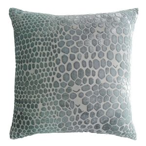 Kevin O'Brien Studio Snakeskin Velvet Decorative Pillow - Jade Color