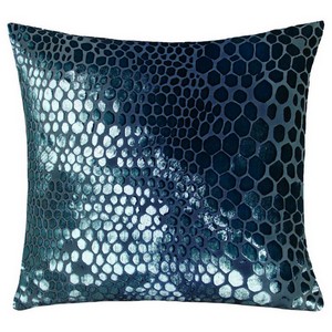 Kevin O'Brien Studio Snakeskin Velvet Decorative Pillow - Shark Color