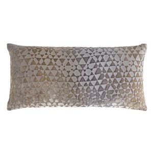 Kevin O'Brien Studio Triangles Velvet Decorative Pillow - Coyote.