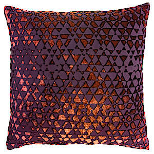 Kevin O'Brien Studio Triangles Velvet Decorative Pillow - Wildberry.