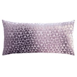 Kevin O'Brien Studio Triangles Velvet Decorative Pillow - Thistle (12x24).