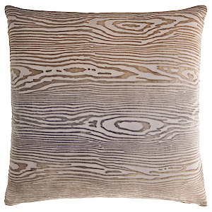 Kevin O'Brien Studio - Woodgrain Velvet Decorative Pillow - Coyote.