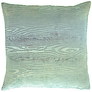 Kevin O'Brien Studio - Woodgrain Velvet Decorative Pillow - Ice.
