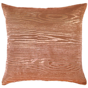 Kevin O'Brien Studio - Woodgrain Velvet Decorative Pillow - Mango.