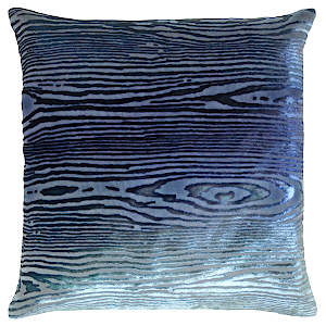 Kevin O'Brien Studio - Woodgrain Velvet Decorative Pillow - Shark.