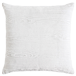 Kevin O'Brien Studio - Woodgrain Velvet Decorative Pillow - White.