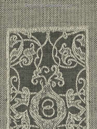 Leitner Flatweave Camelot Decorative Table Topper fabric sample in Anthrazit color