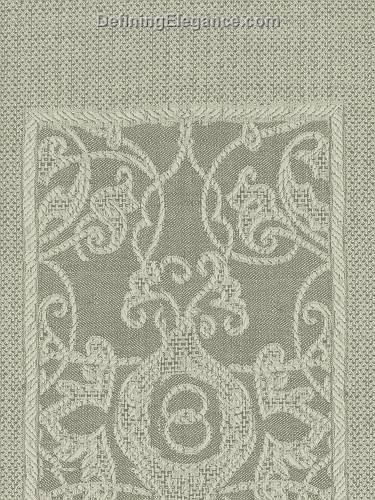 Leitner Flatweave Camelot Decorative Table Topper fabric sample in Stone color