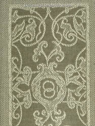 Leitner Flatweave Camelot Decorative Table Topper fabric sample in Terra color