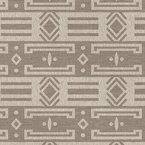 Leitner Serape Bedding Linen fabric sample -  Terra