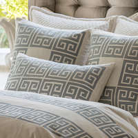 Lili Alessandra Laurie and Guy Blue Silk Applique Bedding Collection
