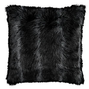 Lili Alessandra Black Faux Fur Pillow