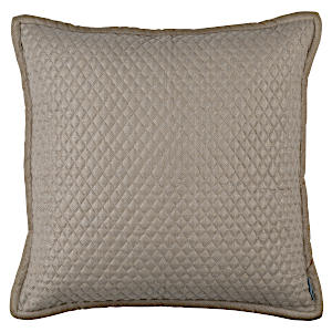 Lili Alessandra Laurie Diamond Quilted Pillow Stone Basketweave