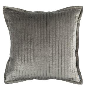 Lili Alessandra Aria Light Grey Matte Velvet Euro Pillow