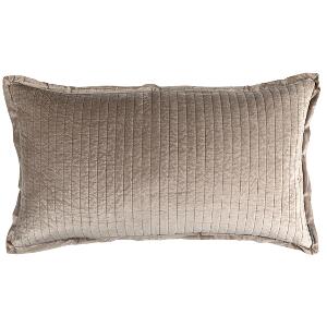 LILI ALESSANDRA ARIA QUILTED KING PILLOW RAFFIA MATTE VELVET 20X36 (INSERT INCLUDED)