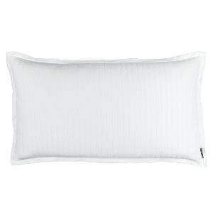 LILI ALESSANDRA ARIA QUILTED KING PILLOW WHITE MATTE VELVET 20X36 (INSERT INCLUDED)