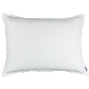 Lili Alessandra Aria White Matte Velvet Luxe Euro Pillow.